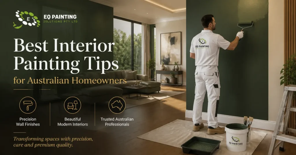 Best interior painting tips for Australian homeowners shown in a freshly painted Melbourne living room