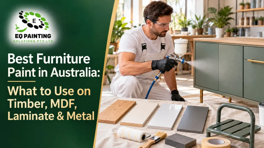 best furniture paint australia applied to a timber dresser and laminate cabinet
