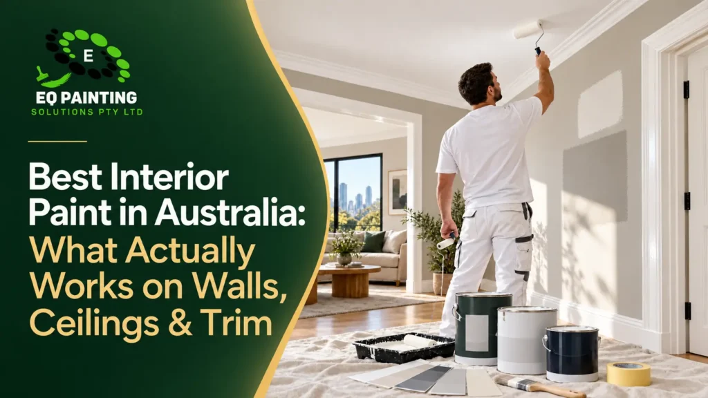 best interior paint australia applied to walls, ceiling and trim in a Melbourne home