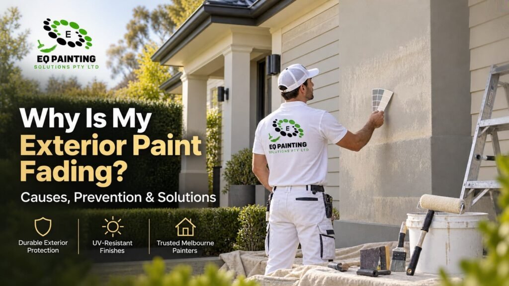 why does exterior paint fade — chalking and colour loss on a north-facing Melbourne home